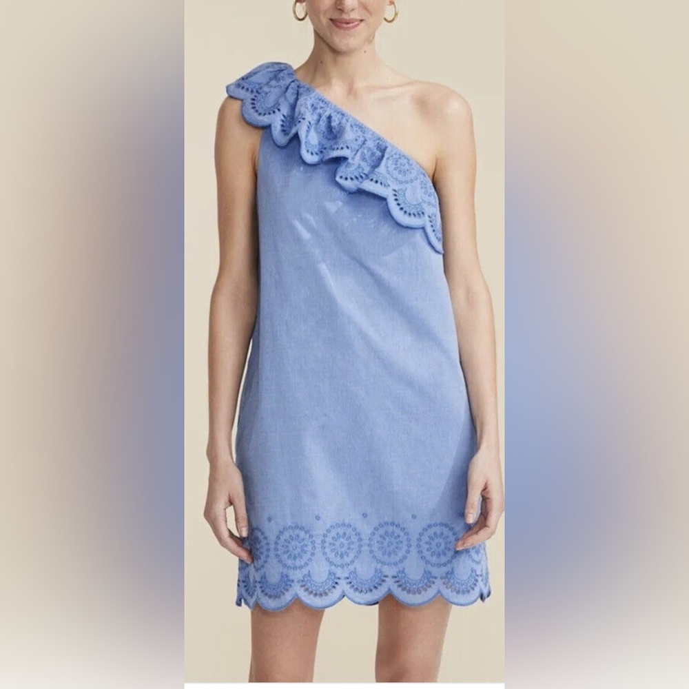 Vineyard Vines one shoulder eyelet dress